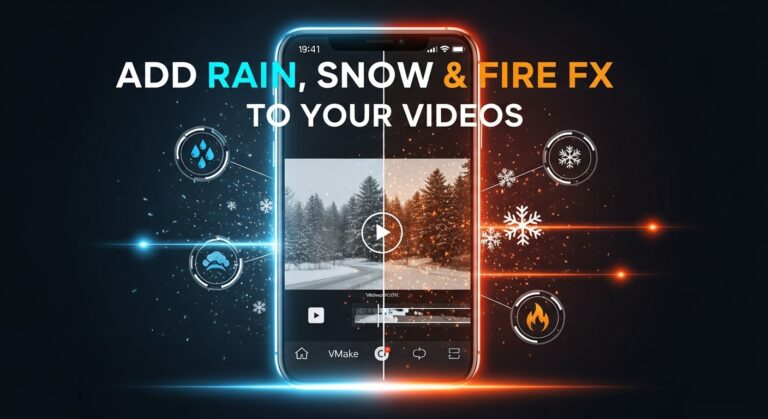 Add Rain, Snow & Fire FX to Your Videos Using VMake Mod APK Effects