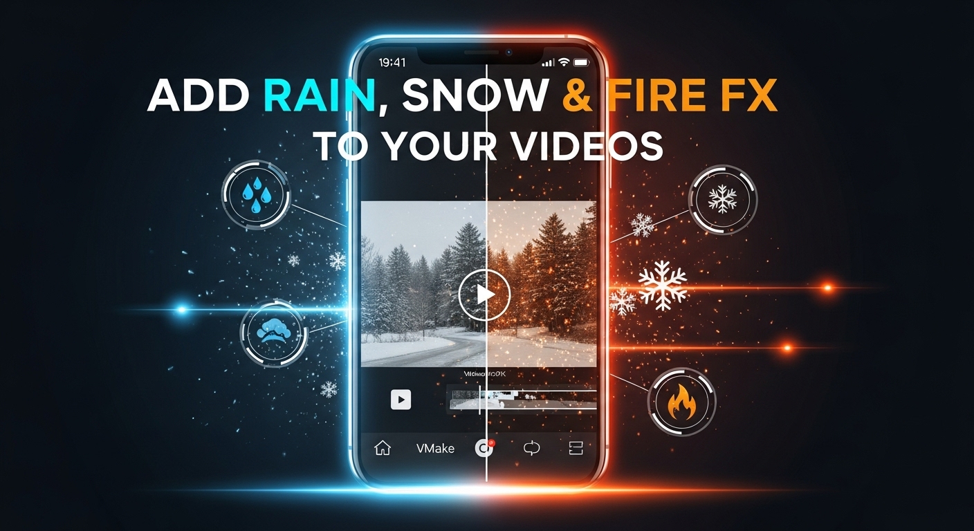 Add Rain, Snow & Fire FX to Your Videos Using VMake Mod APK Effects